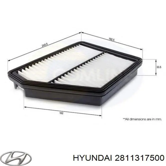 Filtro de aire 2811317500 Hyundai/Kia