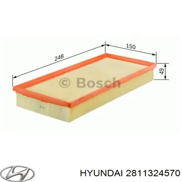 El filtro de aire Hyundai/Kia 2811324570 precio, desde 7,49 EUR