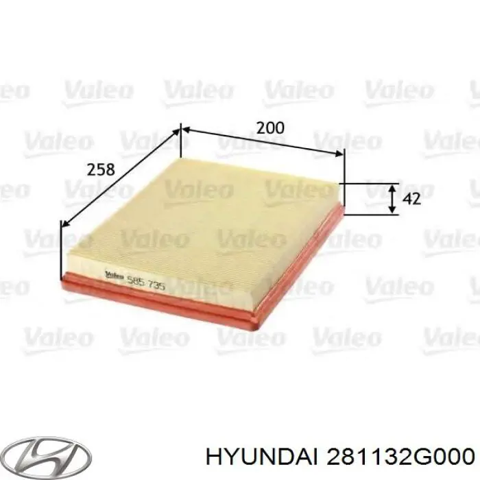 Filtro de aire 281132G000 Hyundai/Kia