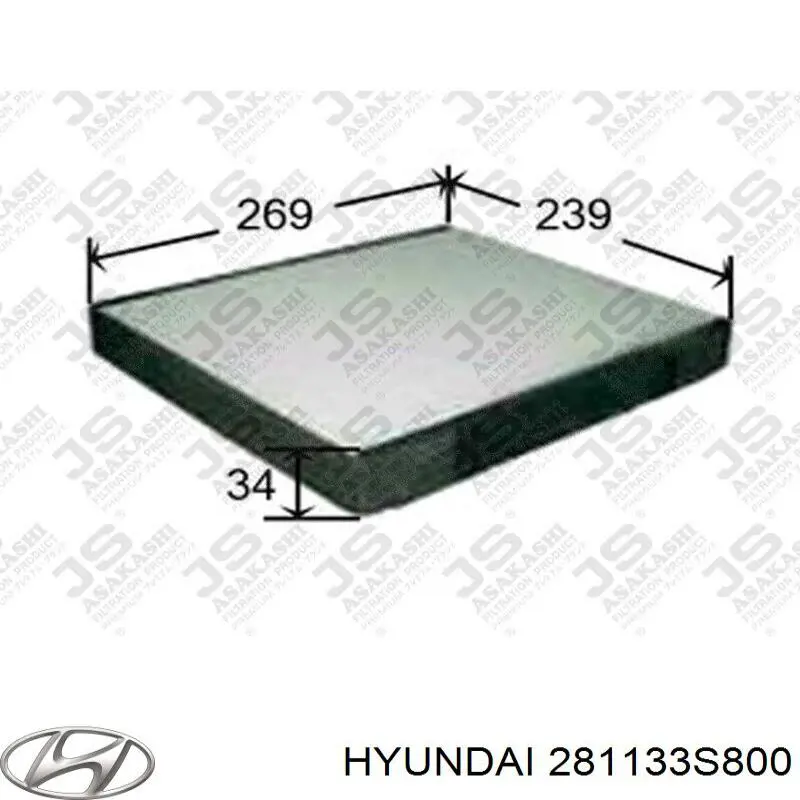 281133S800 Hyundai/Kia filtro de aire