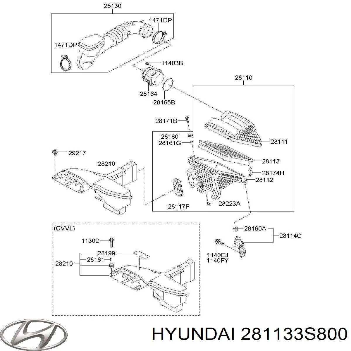 Comprar 281133S800 Hyundai/Kia Filtro de aire