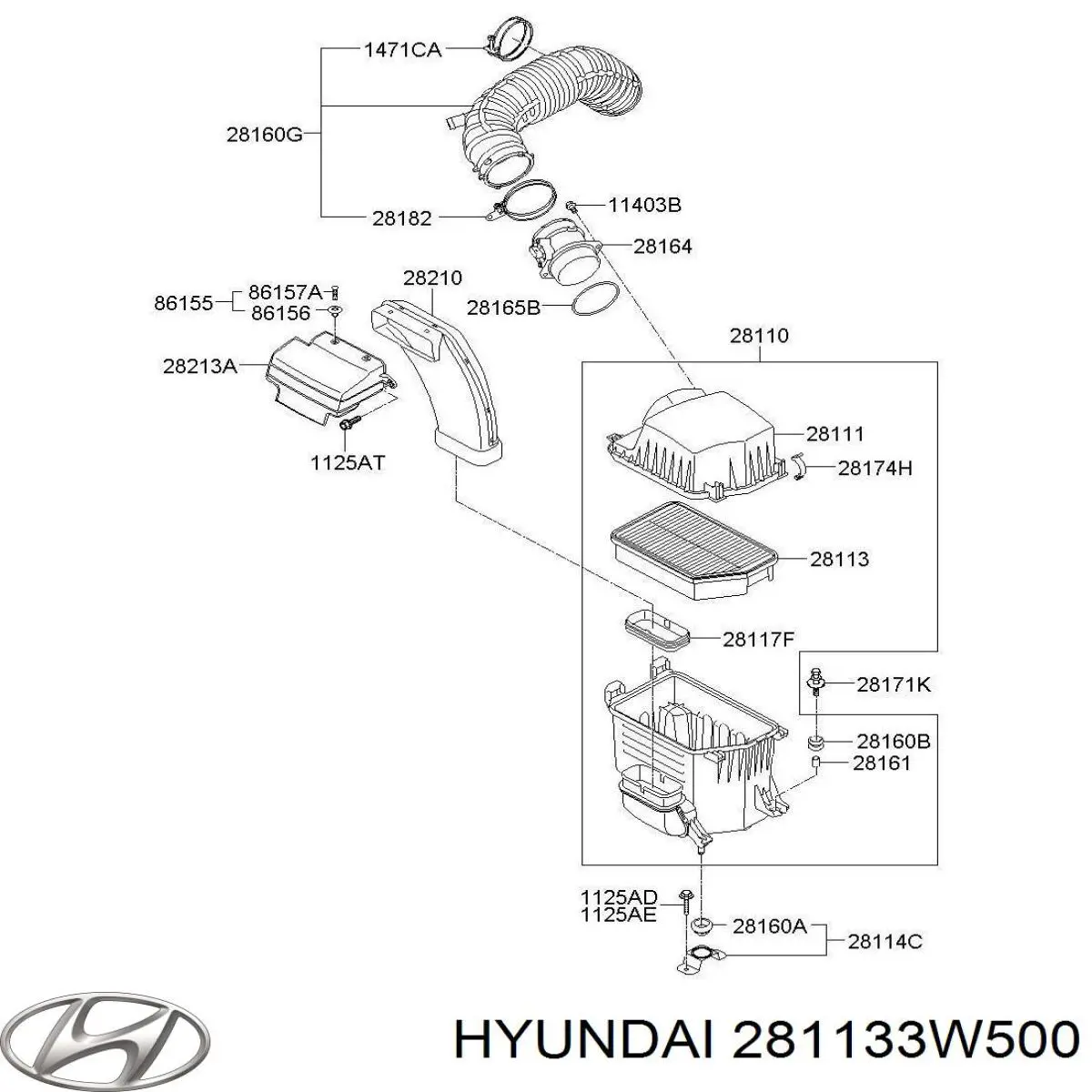 Comprar 281133W500 Hyundai/Kia Filtro de aire