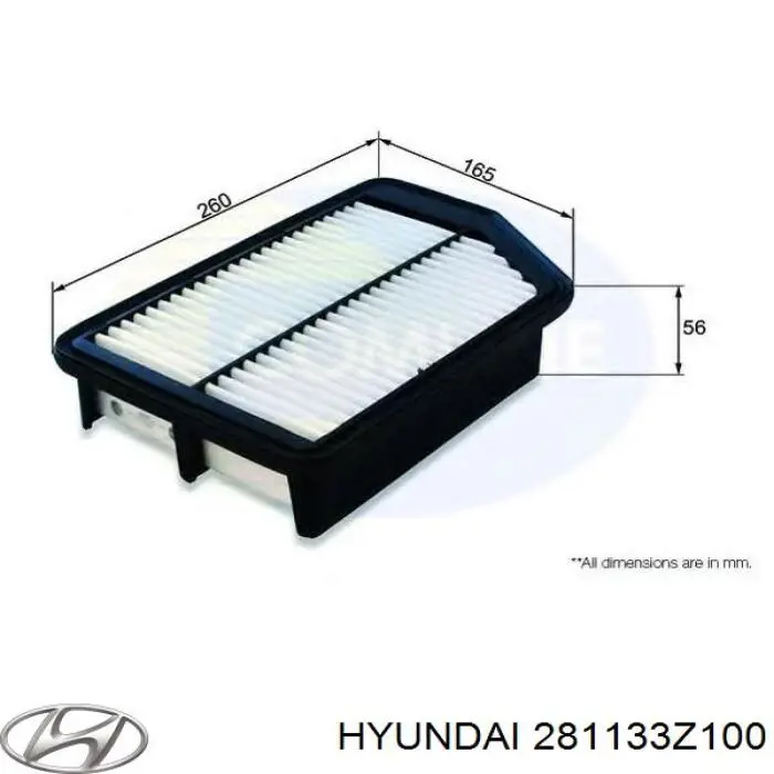 Comprar 281133Z100 Hyundai/Kia Filtro de aire
