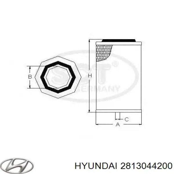 2813044200 Hyundai/Kia Filtro de aire de motor