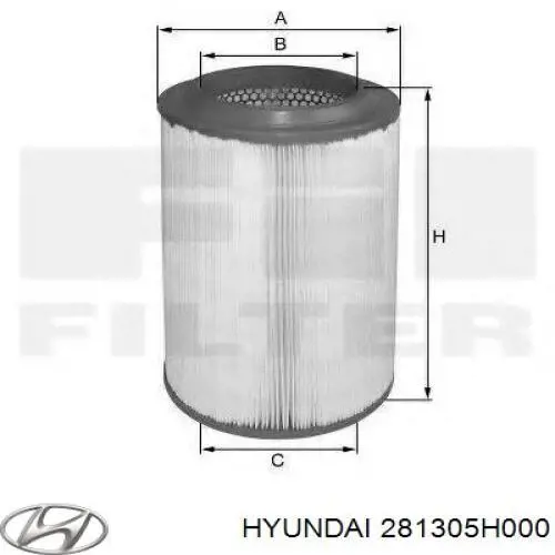 28130-5H000 Hyundai/Kia filtro de aire