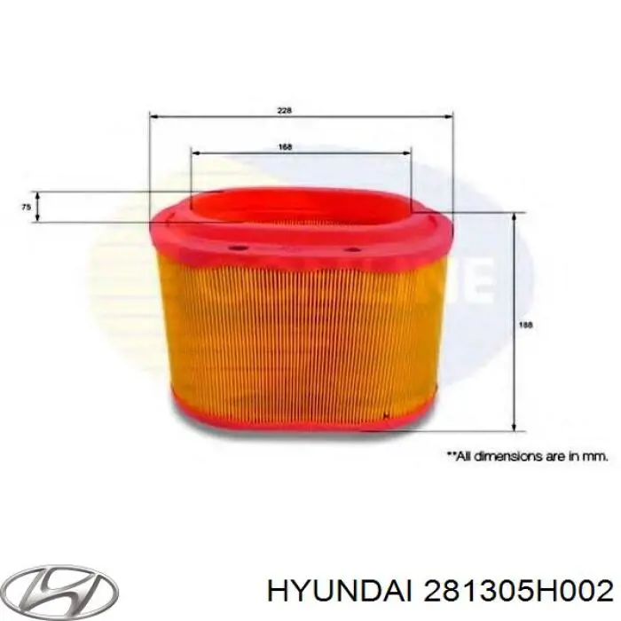 281305H002 Hyundai/Kia Filtro de aire de motor