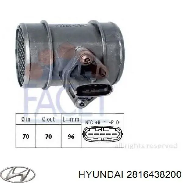 2816438200 Hyundai/Kia medidor de masa de aire