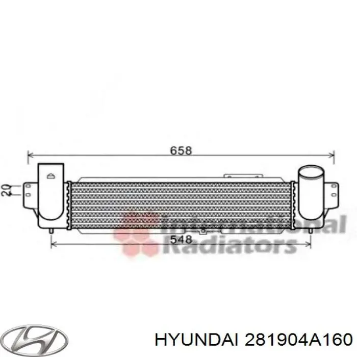 Comprar 281904A160 Hyundai/Kia Turbo intercooler