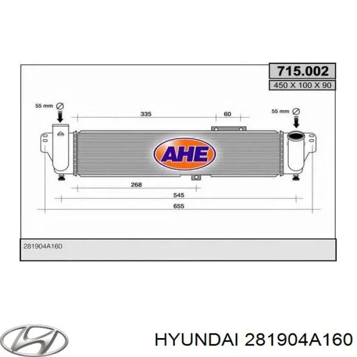 Comprar 281904A160 Hyundai/Kia Turbo intercooler