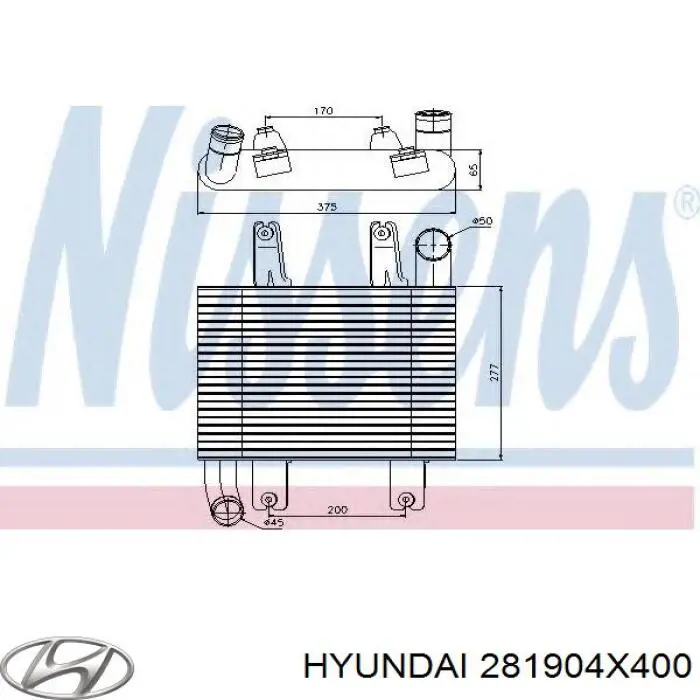 Comprar 281914X400 Hyundai/Kia Turbo intercooler