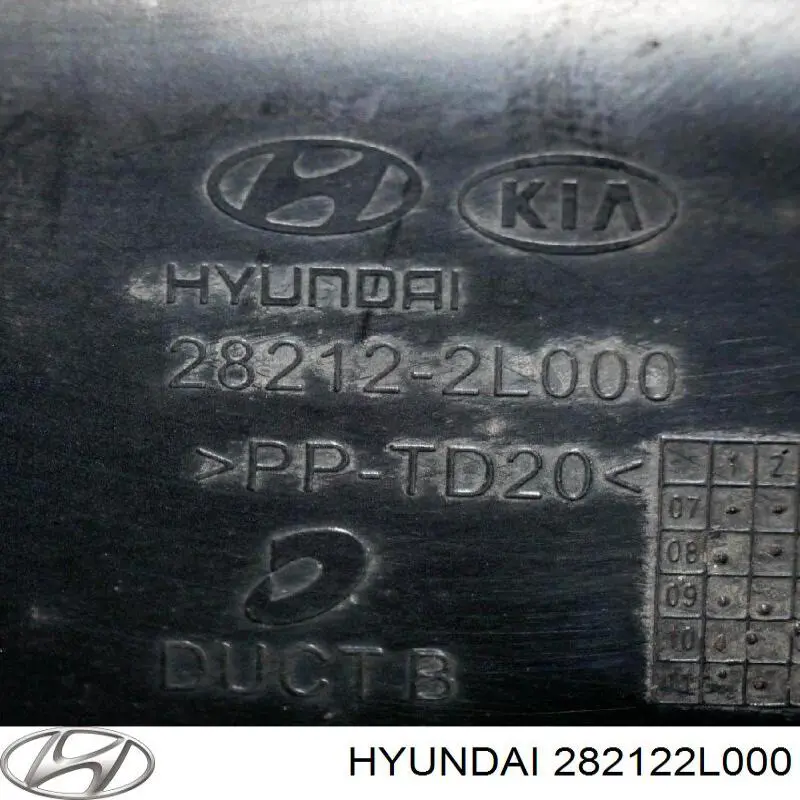 282122L000 Hyundai/Kia entrada del filtro de aire