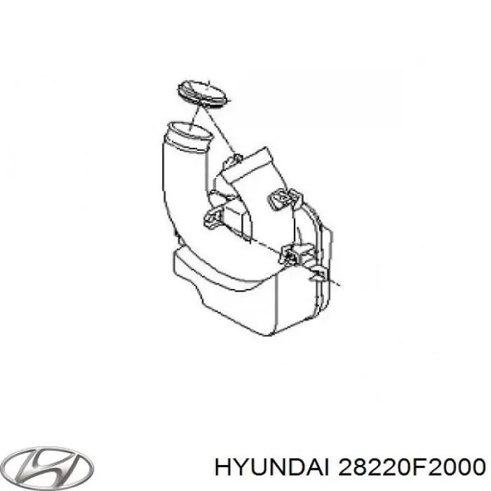 28220F2000 Hyundai/Kia resonador, filtro de aire