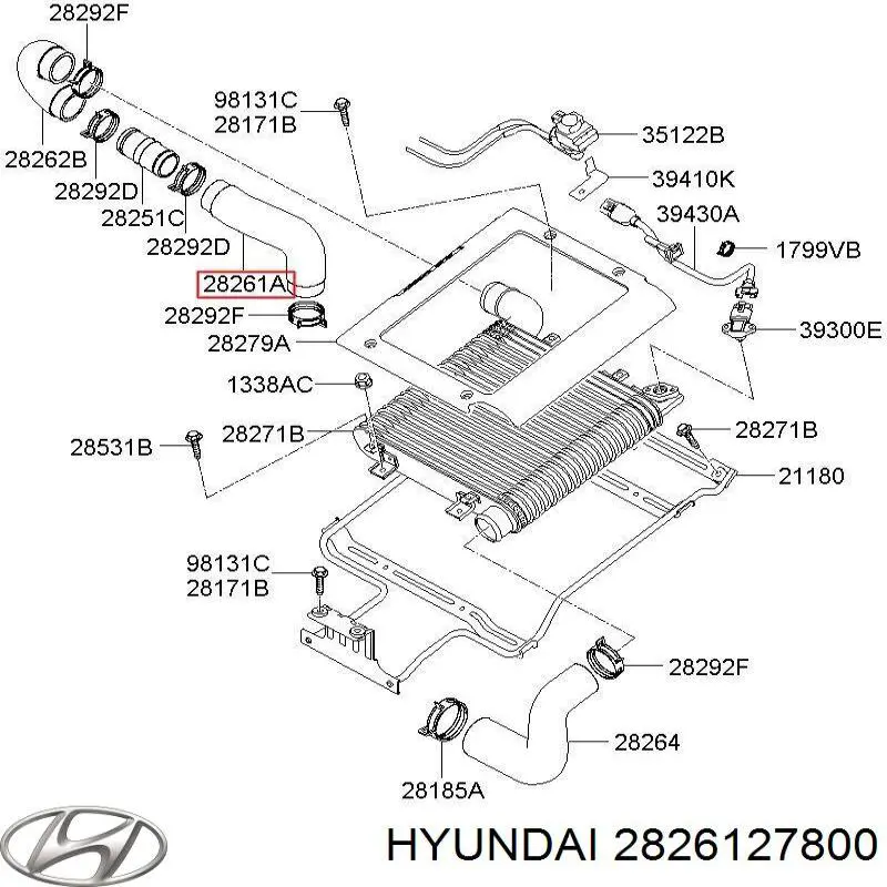 Comprar 2826127800 Hyundai/Kia Tubo de salida de aire del turbocompresor