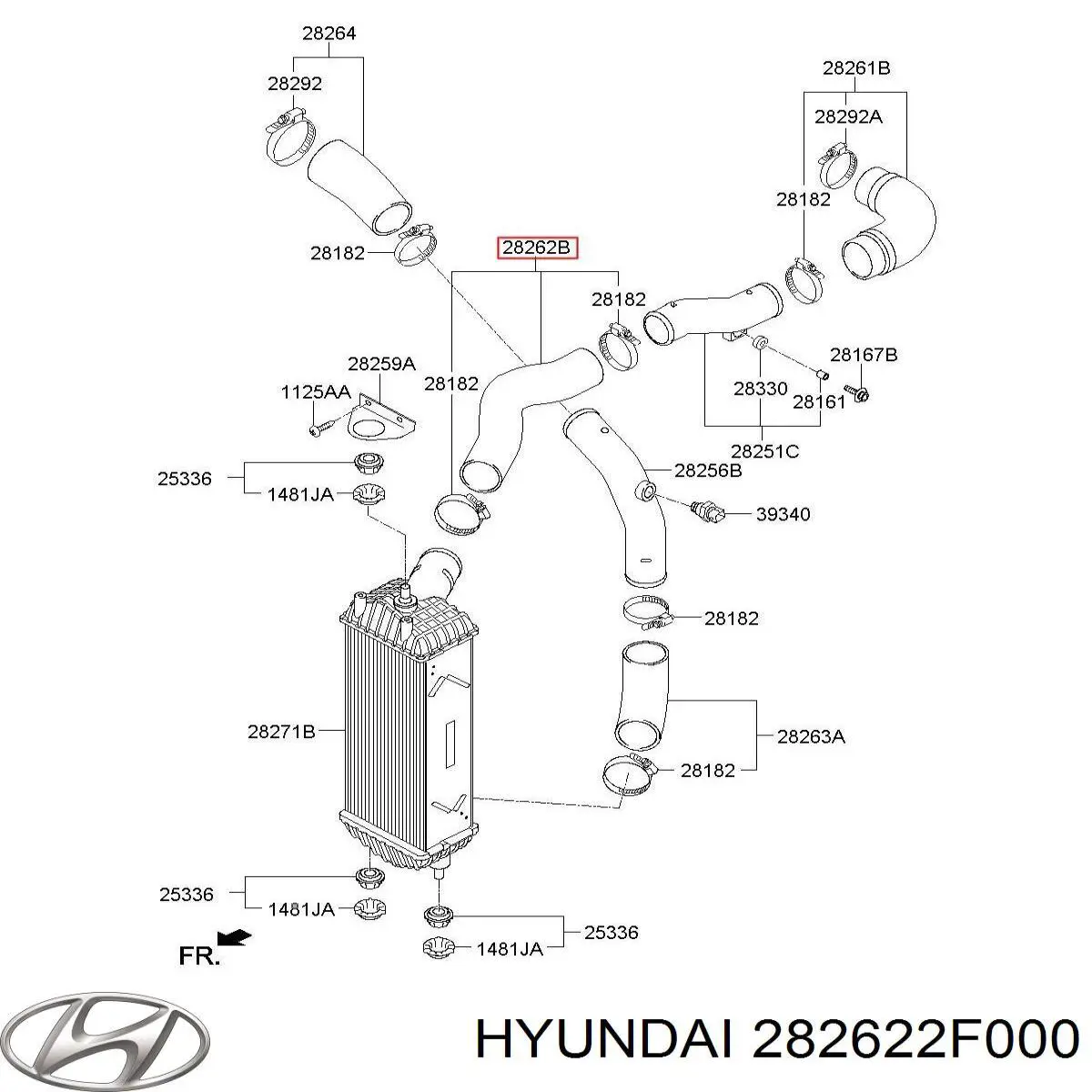 Manguera del intercooler Hyundai/Kia 282622F000 precio, desde 41,20 EUR