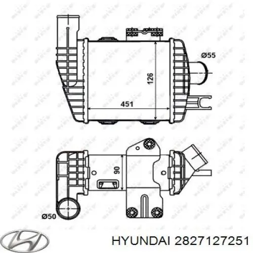 Radiador de aire de admisión Hyundai/Kia 2827127251 precio, desde 121,97 EUR