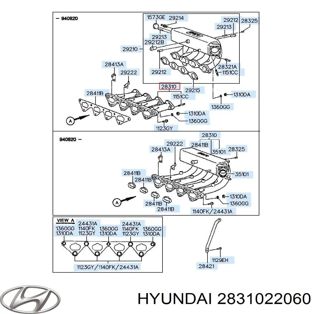 Módulo colector de admisión Hyundai Accent I sedán (1994 - 2001) precio, desde 345,74 EUR