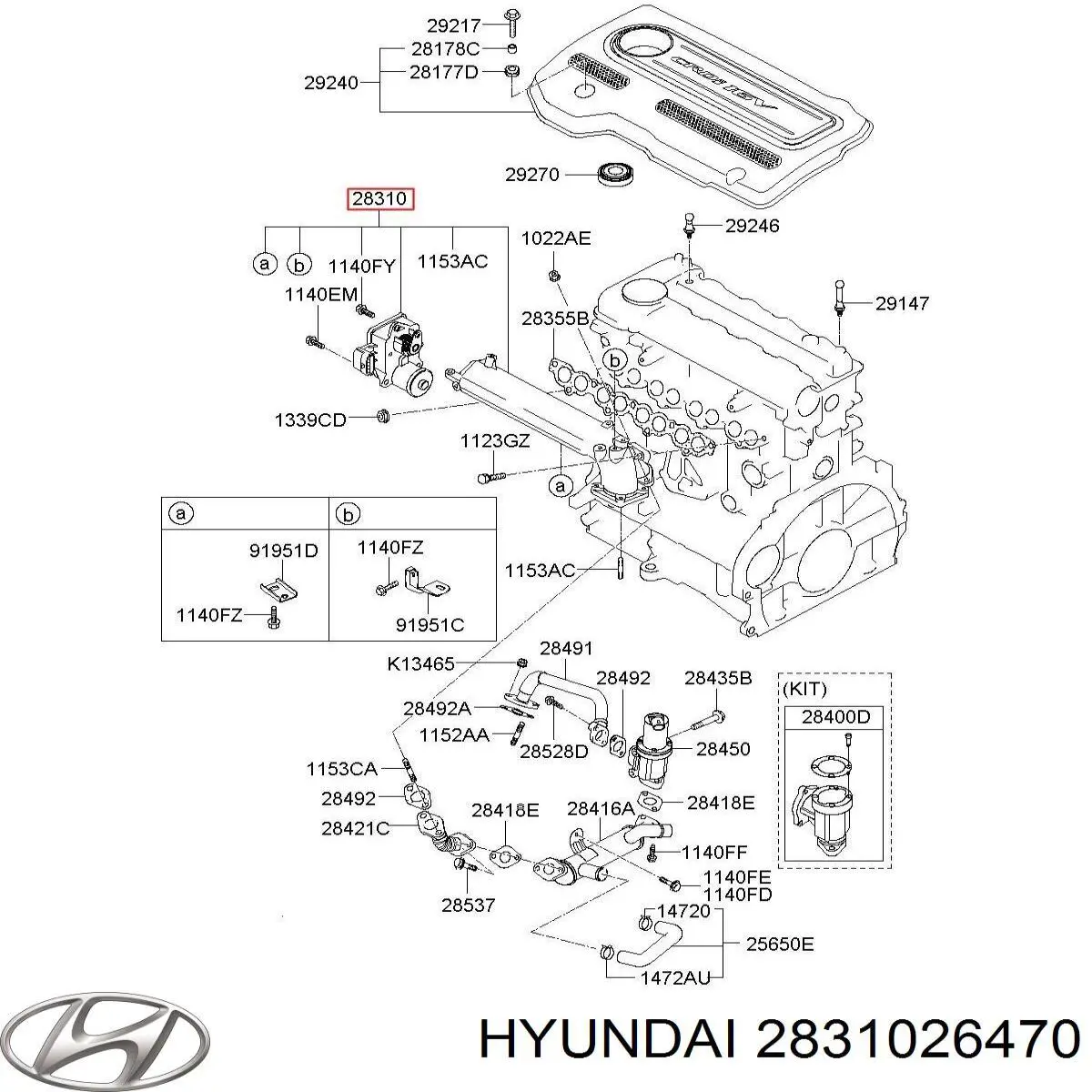 2831026470 Hyundai/Kia Colectores de admisión