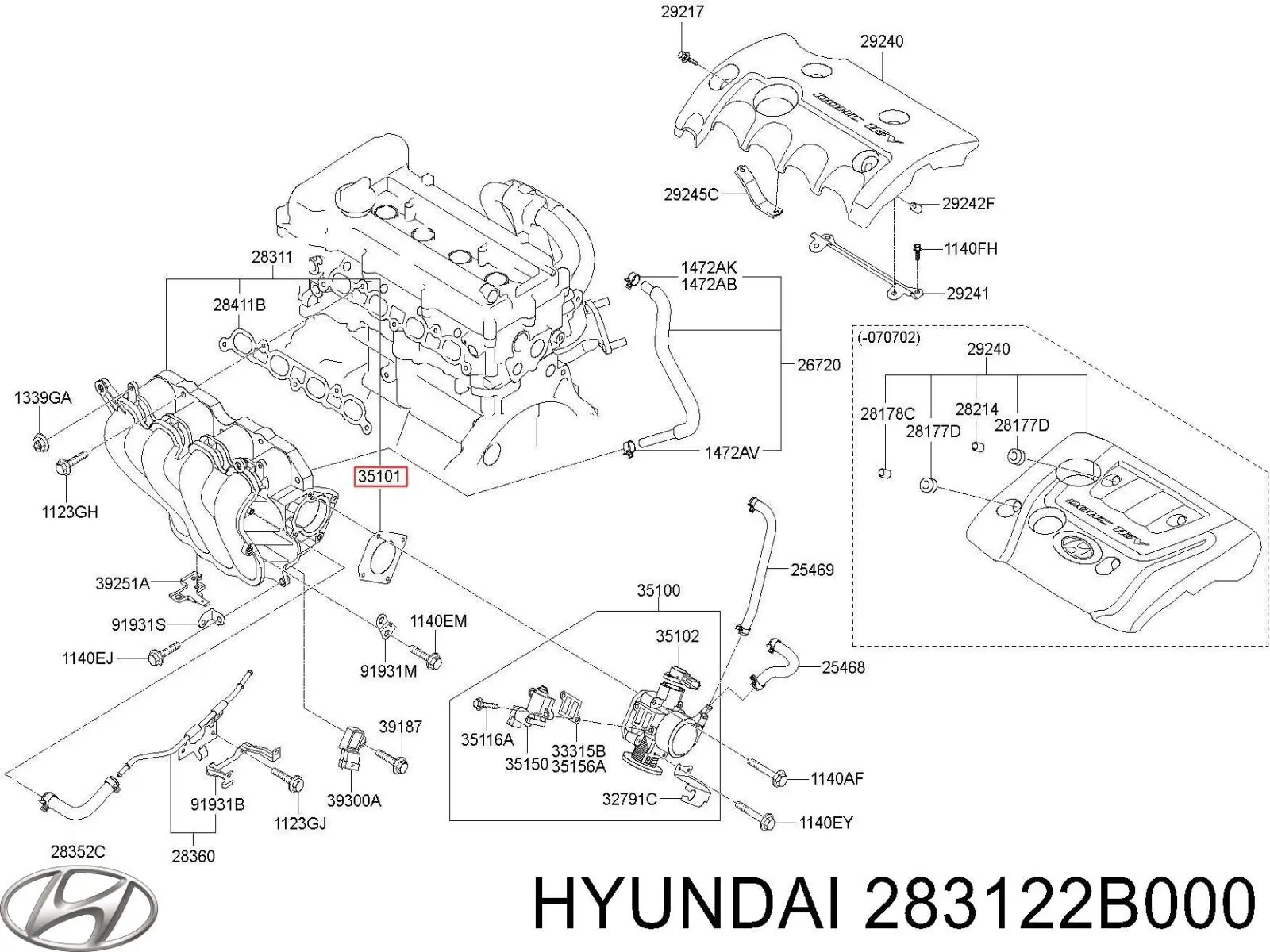 Comprar Junta cuerpo mariposa Hyundai I30  FD