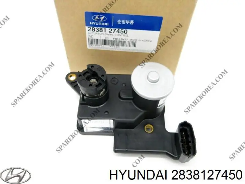 Válvula (actuador) de aleta del colector de admisión Hyundai/Kia 2838127450