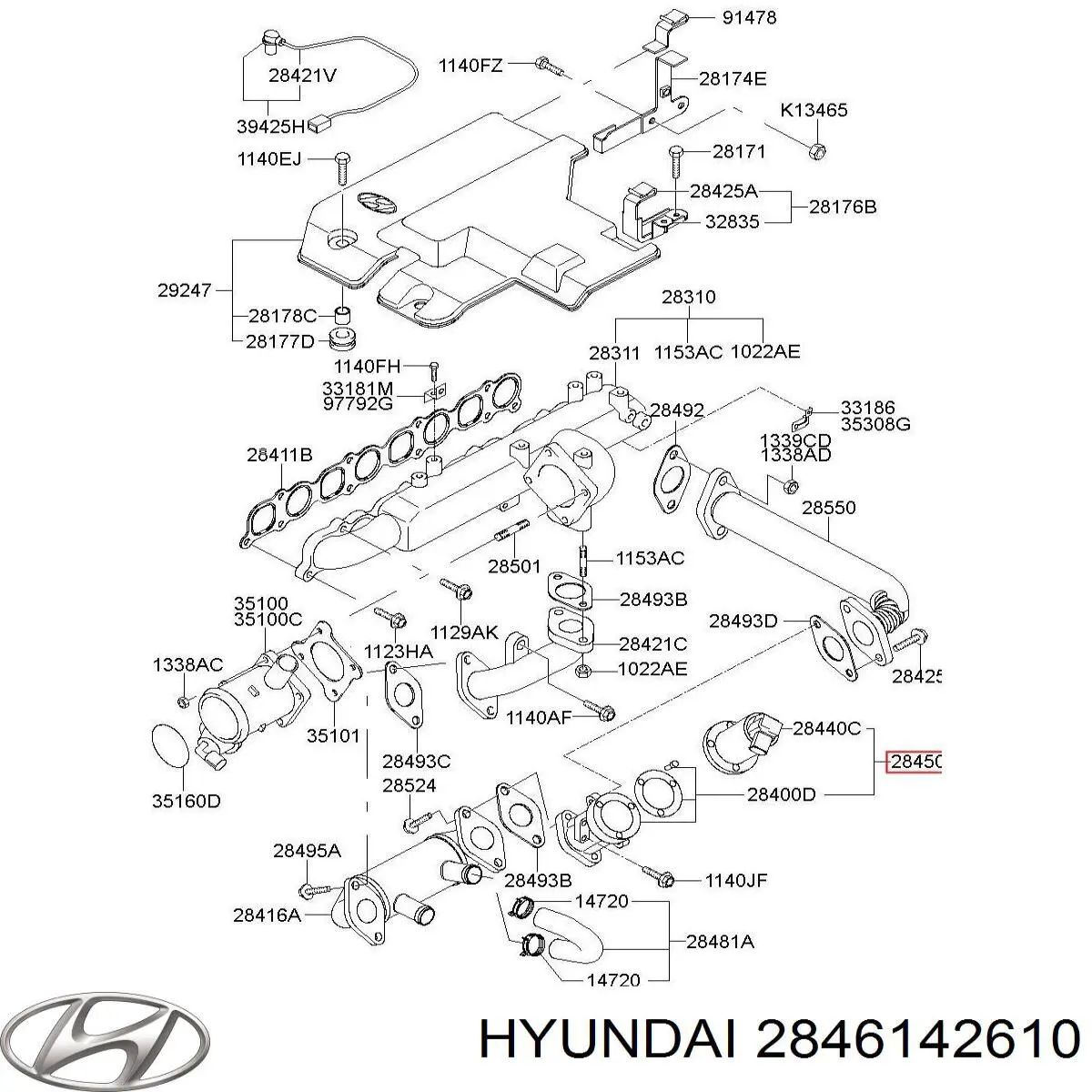 2846142610 Hyundai/Kia egr