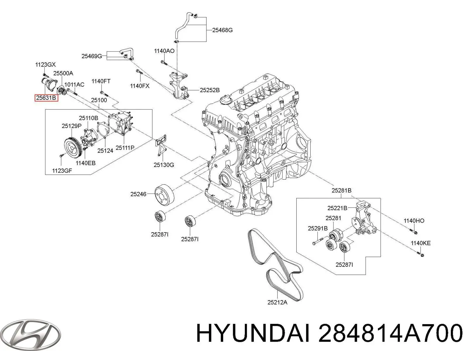 284814A700 Hyundai/Kia