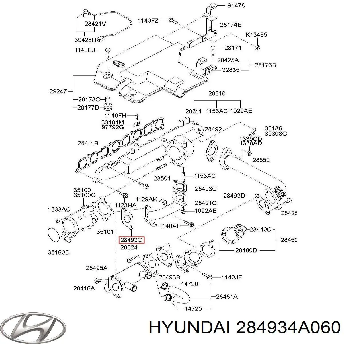 Junta de válvula EGR Hyundai/Kia 284934A060 precio, desde 5,00 EUR