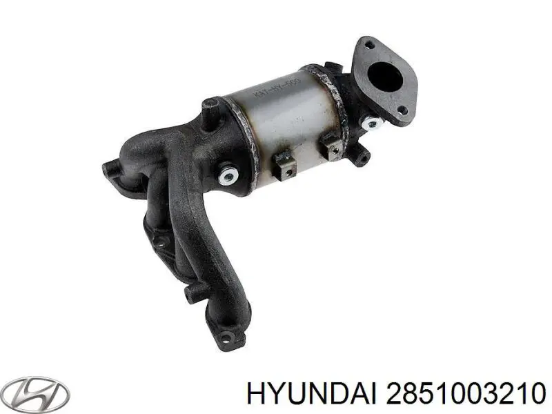 Colector de escape, sistema de escape para Hyundai I20 (PB)