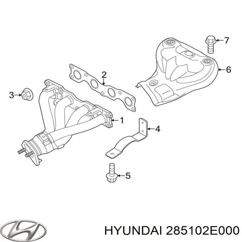 285102E000 Hyundai/Kia catalizador