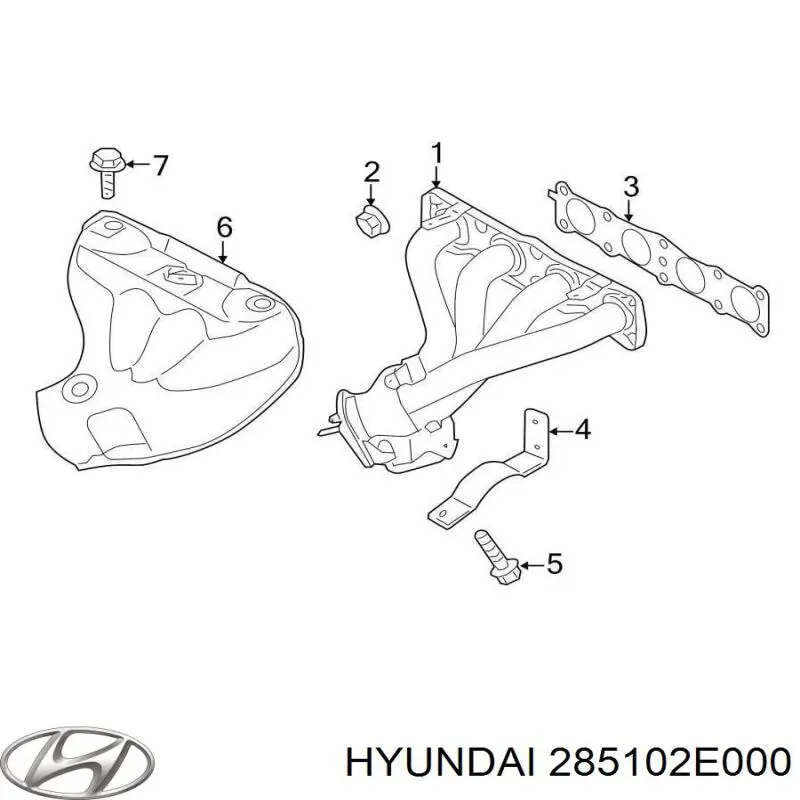 Catalizador Hyundai/Kia 285102E000 precio, desde 292,38 EUR