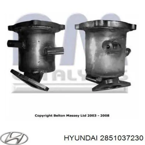 2851037230 Hyundai/Kia colector de escape delantero