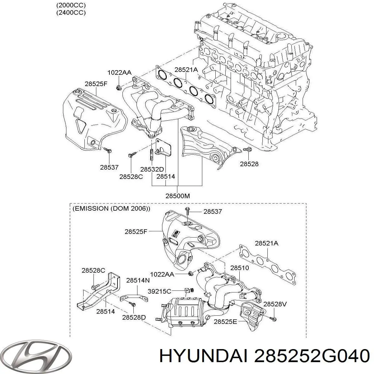 285252G040 Hyundai/Kia