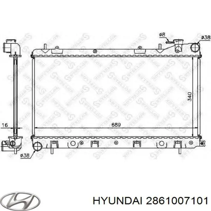 2861007101 Hyundai/Kia Silenciador central