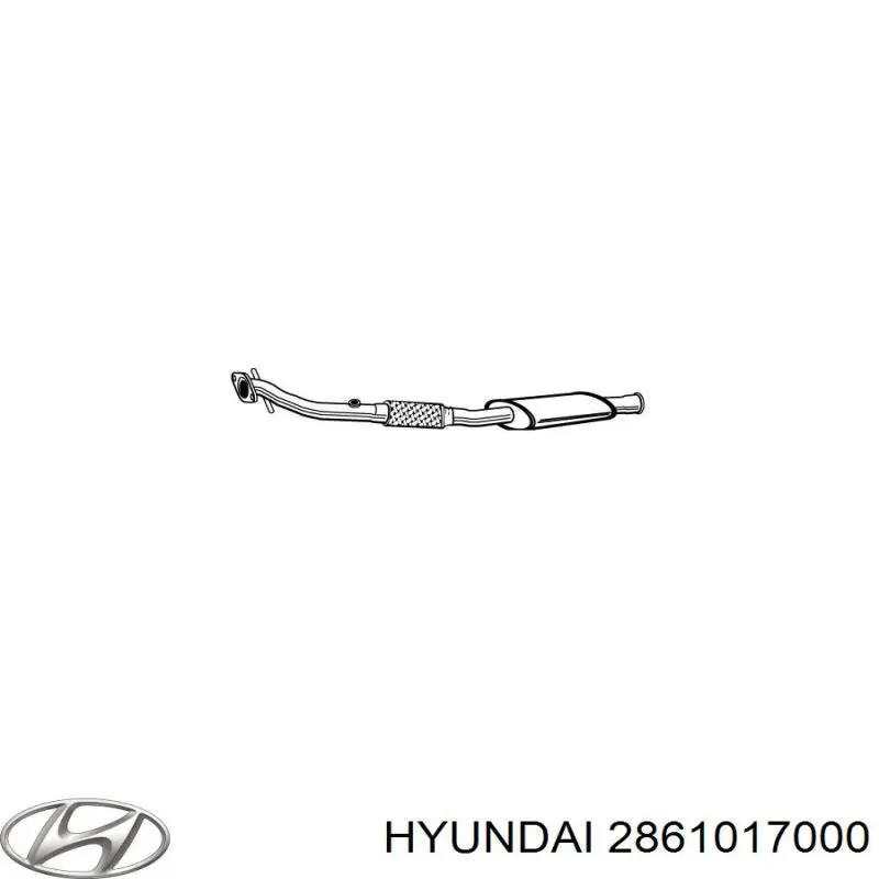 2861017000 Hyundai/Kia silenciador delantero