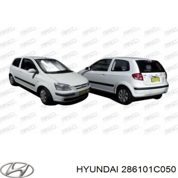 286101C050 Hyundai/Kia silenciador delantero