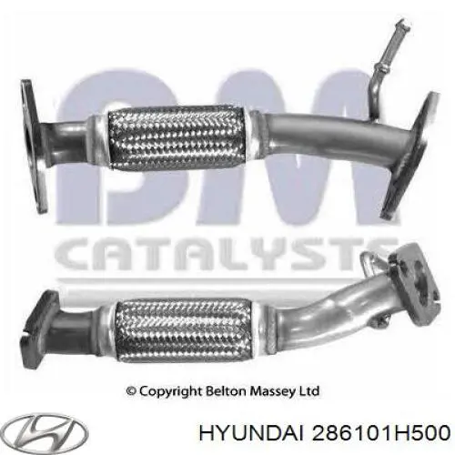 286101H500 Hyundai/Kia silenciador del medio