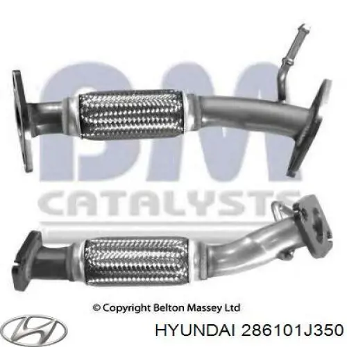 286101J350 Hyundai/Kia tubo de admisión del silenciador de escape delantero