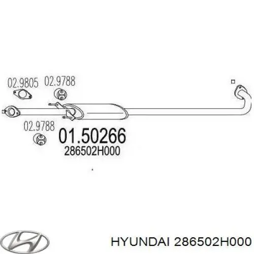 Comprar 286502H000 Hyundai/Kia Silenciador central