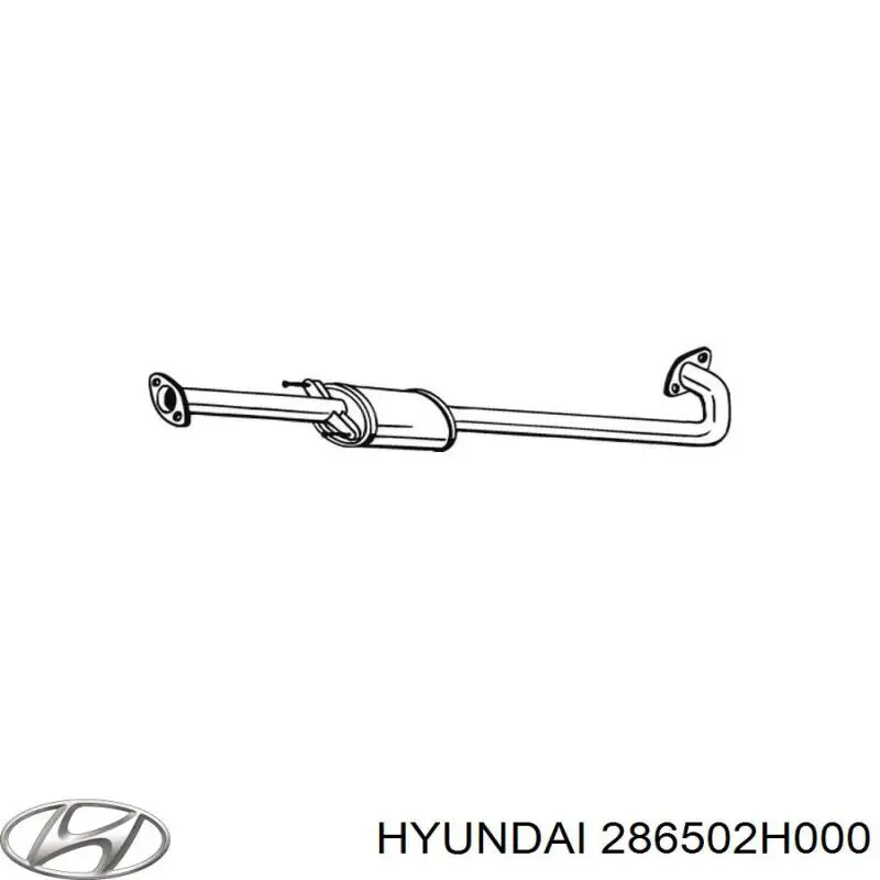 Silenciador del medio para Hyundai I30 (FD)