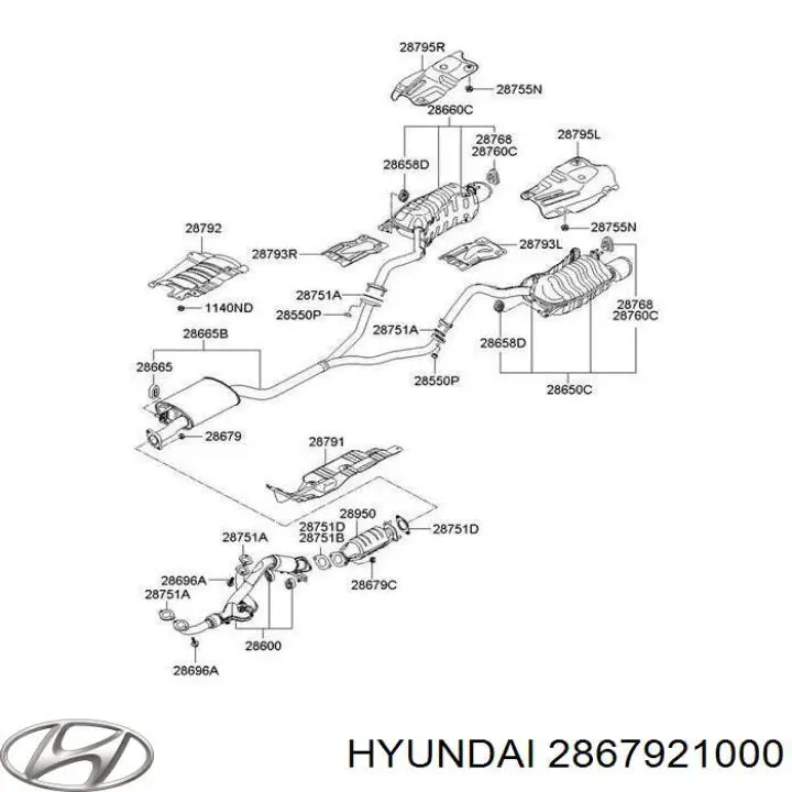 Tuerca del colector de escape Hyundai/Kia 2867921000 precio, desde 0,58 EUR