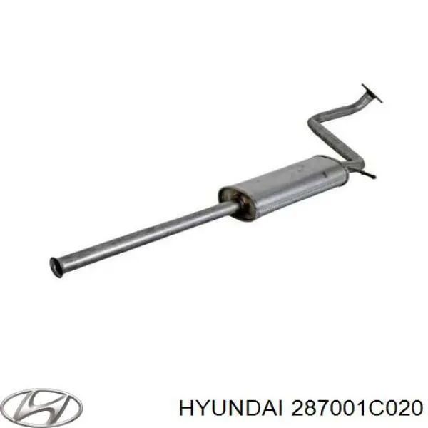 Silenciador del medio para Hyundai Getz 
