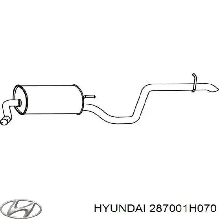 287001H070 Hyundai/Kia silenciador central/posterior