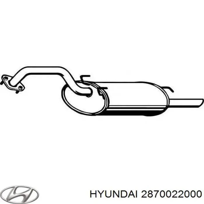 2870022050 Hyundai/Kia silenciador posterior