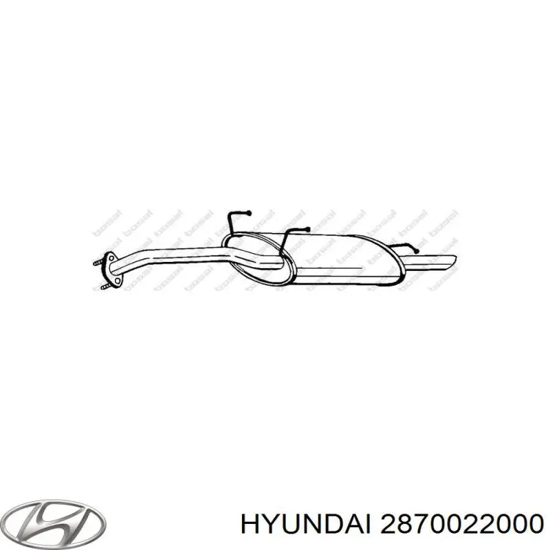  Silenciador trasero Hyundai Accent 1