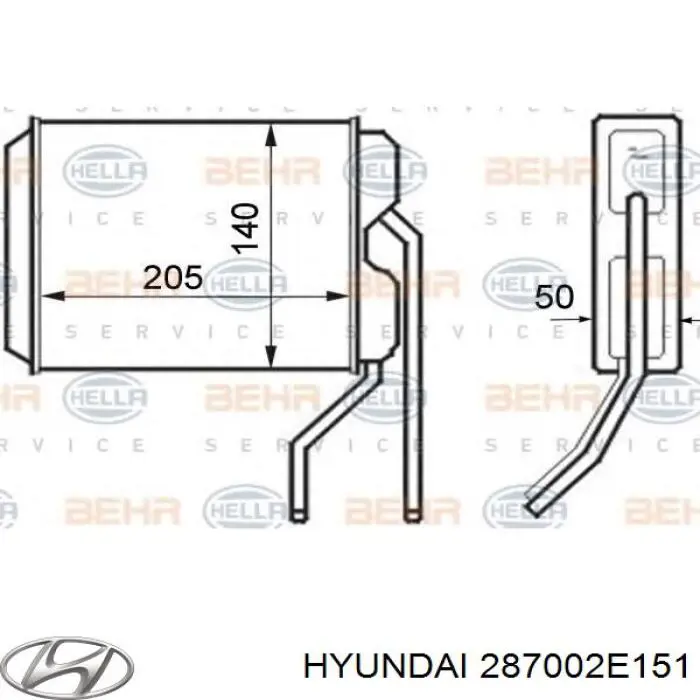 287002E151 Hyundai/Kia silenciador posterior