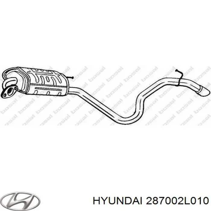 Silencioso trasero para Hyundai I30 (FD)