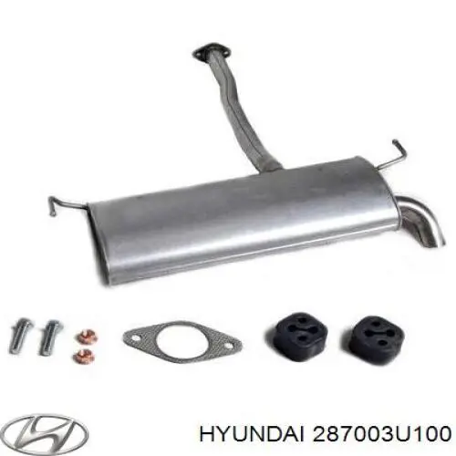 Silenciador trasero Hyundai/Kia 287003U100 precio, desde 128,17 EUR