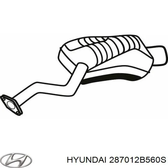 Comprar 287012B560S Hyundai/Kia Silenciador trasero