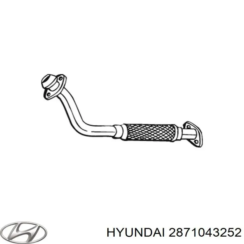 S2871043252 Hyundai/Kia tubo de admisión del silenciador de escape delantero