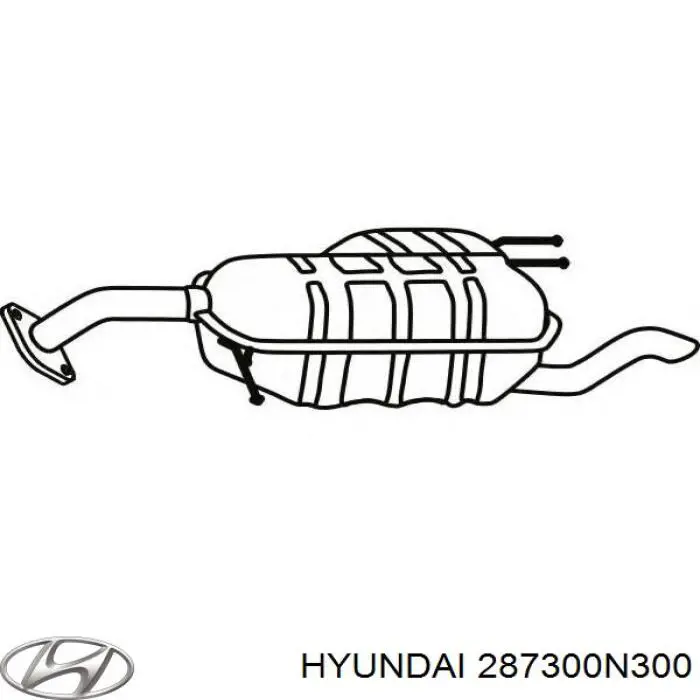 Silencioso trasero para Hyundai Accent 