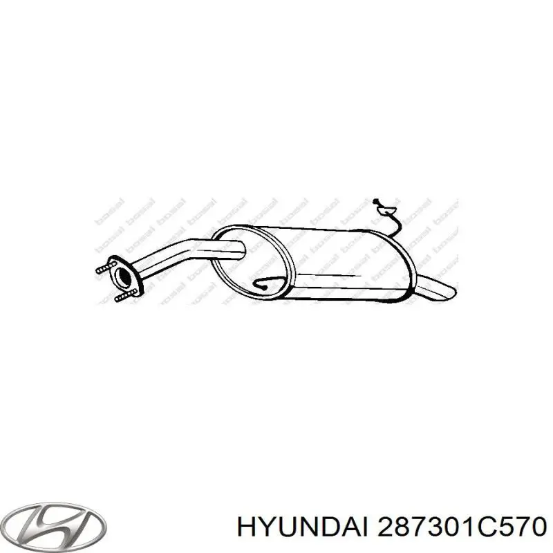 287301C570 Hyundai/Kia silenciador posterior